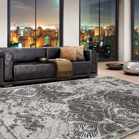 Tapete de Sala Memories Cinza 1,00x1,50M - São Carlos