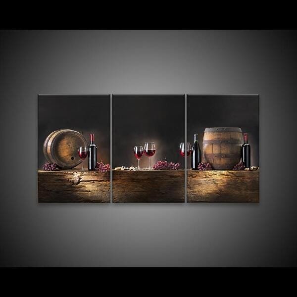 Quadro Decorativo 122x60 Sala Cozinha Vinho Wine Gourmet - 5