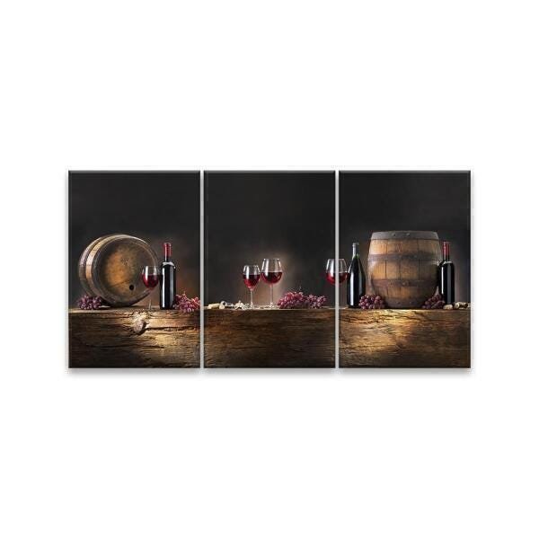 Quadro Decorativo 122x60 Sala Cozinha Vinho Wine Gourmet - 1