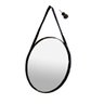 Espelho Lavabo Alça em Couro 60cm-preto Cor:preto - 1