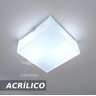 Plafon de Sobrepor Acrilico 30x30 Luminária de Teto para 3 Lâmpadas - Starlumen St30030 - 4