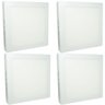 Kit 4 Luminária Painel Plafon LED Sobrepor Quadrado 18W 22x22 Branco Frio 6500K Slim Bivolt Exbom - 1