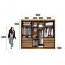 Ver imagem 3 de Guarda Roupa Casal 100% Mdf 6 Portas 8 Gavetas - Robust -cumaru - Móveis Novo Horizonte