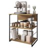 Mesa para Café Aparador Buffet 68cm Fabrick Marrom Caemmun - 1