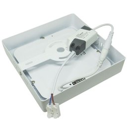 Kit 4 Luminária Painel Plafon LED Sobrepor Quadrado 12W 17x17 Branco Frio 6500K Slim Bivolt Exbom - 4