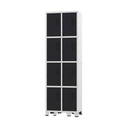 Ver imagem 1 de Armário Roupeiro De Aço Para Vestiário 8 Portas Locker Preto