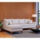 Ver imagem 4 de Sofá 4 Lugares Beny com Chaise Esquerdo - Linho Bege