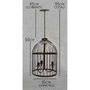 Ver imagem 2 de Luminária de Ferro Gaiola com Cristais para Decoração Sacada de Apartamento