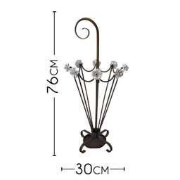 Suporte de Guarda Chuvas e Sombrinha artesanal rustico com Flores - 2