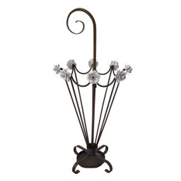 Suporte de Guarda Chuvas e Sombrinha artesanal rustico com Flores - 1