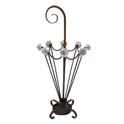 Suporte de Guarda Chuvas e Sombrinha artesanal rustico com Flores