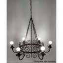 Ver imagem 7 de Lustre de Ferro Retrô Para Iluminação de Ambiente Rústico e Vintage