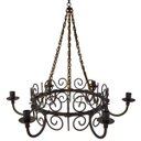 Ver imagem 1 de Lustre de Ferro Retrô Para Iluminação de Ambiente Rústico e Vintage