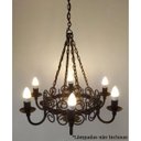 Ver imagem 6 de Lustre Medieval de Ferro para Ambiente Interno e Espaço Rústico