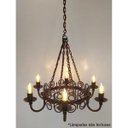 Ver imagem 4 de Lustre Medieval de Ferro para Ambiente Interno e Espaço Rústico