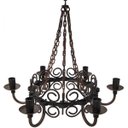Ver imagem 1 de Lustre Medieval de Ferro para Ambiente Interno e Espaço Rústico