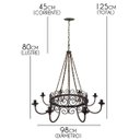 Ver imagem 2 de Luminária Grande Medieval Rustica para Decoração de Espaços de festas e eventos