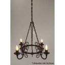 Ver imagem 4 de Lustre Rustico Medieval em Ferro para Iluminação de Sala de Estar Retrô