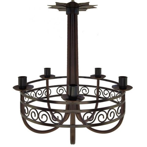 Pendente Lustre de Metal para Sala de Jantar Rústica Simples