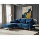 Ver imagem 1 de Sofá Beny com Chaise Esquerda, 3 Lugares, Estofado em Linho, Base em Madeira, 1,40x2,00m.