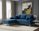 Ver imagem 1 de Sofá Beny com Chaise Esquerda, 3 Lugares, Estofado em Linho, Base em Madeira, 1,40x2,00m.
