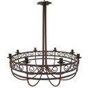 Ver imagem 1 de Luminária de Ferro Rústica Pendente de Teto Artesanal para Varanda