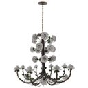 Ver imagem 6 de Lustre Grande de Flores Artesanais em Ferro Rustico para Festas e Eventos - Branco