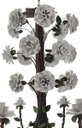 Ver imagem 5 de Lustre Grande de Flores Artesanais em Ferro Rustico para Festas e Eventos - Branco