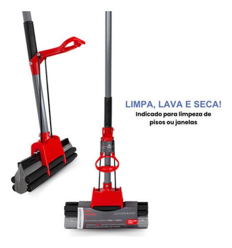 Mop Rodo Esponja com Balde Cesto Dobrável Retrátil 26l - 7