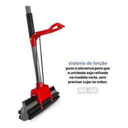Mop Rodo Esponja com Balde Cesto Dobrável Retrátil 26l - 6