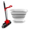 Mop Rodo Esponja com Balde Cesto Dobrável Retrátil 26l - 2