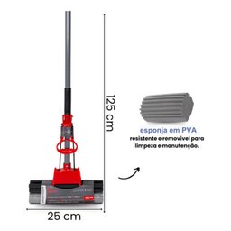 Mop Rodo Esponja com Balde Cesto Dobrável Retrátil 26l - 5