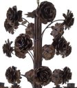 Ver imagem 5 de Lustre Grande de Flores Artesanais em Ferro Rustico para Festas e Eventos - Verniz