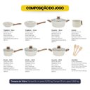 Ver imagem 4 de Jogo de Panelas Antiaderente 10 Peças Cerâmica Tripla Camada Vanilla Brinovar