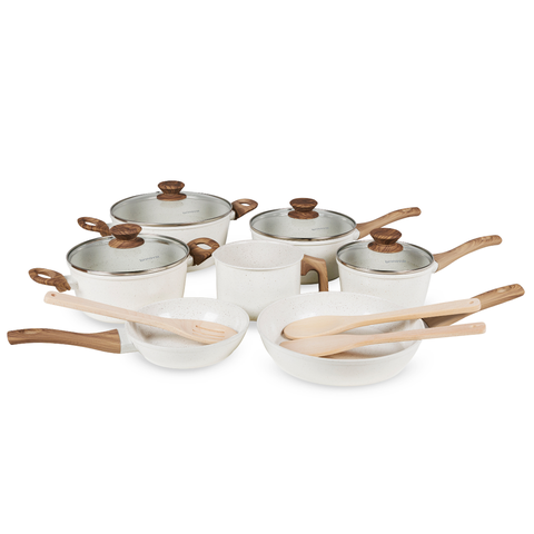 Jogo de Panelas Antiaderente 10 Peças Cerâmica Tripla Camada Vanilla Brinovar