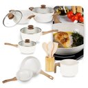 Ver imagem 3 de Jogo de Panelas Antiaderente 10 Peças Cerâmica Tripla Camada Vanilla Brinovar