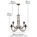 Ver imagem 2 de Luminária de Madeira Rustica para Área Gourmet e Cozinha Rústica - Verniz & Branco