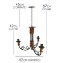 Ver imagem 2 de Luminária de Madeira e Ferro Retrô para Ambientes Internos Rústicos
