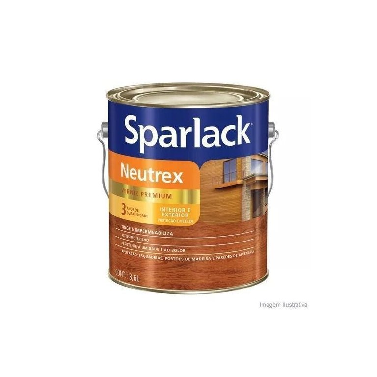 Verniz Neutrex Mogno Galão 3,6 Litros Sparlack