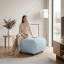 Ver imagem 3 de Puff Decorativo para Sala Orgânico Nara 60 cm Base Fixa Bouclê Ted D03 - D'Rossi