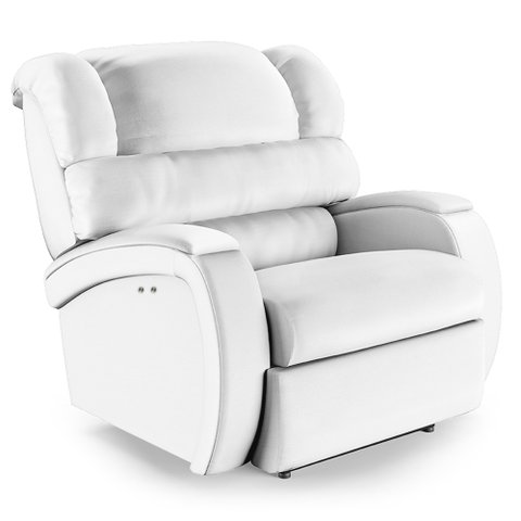 Poltrona do Papai Reclinável Napoli Power Touch Massagem Pu Branco Fh1 - D'Rossi