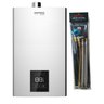 Aquecedor De Água A Gás Komeco Ko 21 DI Prime  Inox Digital Bivolt 21 Litros Gás Gn E Kit Ligação - 1