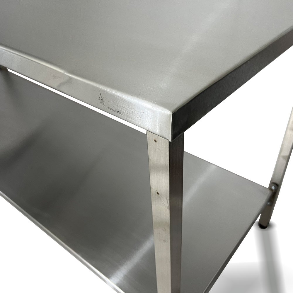 Mesa Aço Inox Industrial 190x70x90 Cm Plano Liso Nortinox Stander - 4