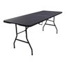 Kit Mesa e Banco Dobrável Pelegrin Pel-281A Preta 1,80M Vira Maleta - 2