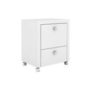 Ver imagem 1 de Gaveteiro P/ Escritório Me4112 Pasta Suspensa C/ 2 Gavetas Branco - Tecno Mobili