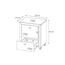 Ver imagem 2 de Gaveteiro P/ Escritório Me4112 Pasta Suspensa C/ 2 Gavetas Branco - Tecno Mobili