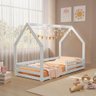Cama Montessoriana com Colchão Solteiro Madeira Maciça Branco Amy Shop Jm - 1
