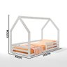 Cama Montessoriana com Colchão Solteiro Madeira Maciça Branco Amy Shop Jm - 4