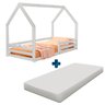 Cama Montessoriana com Colchão Solteiro Madeira Maciça Branco Amy Shop Jm - 2