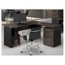 Mesa para Escritório Yaris L 1,20x1,50 Tpo 30mm Gaveteiro Pedestal 4 Gavetas Marsala/preto - 1